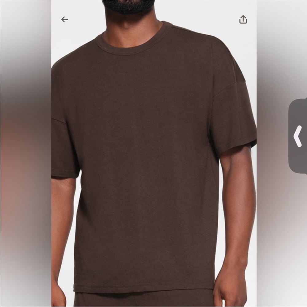 SKIMS NWT Lounge Jersey Men’s T-Shirt - Espresso Oversized Size‎ 5X